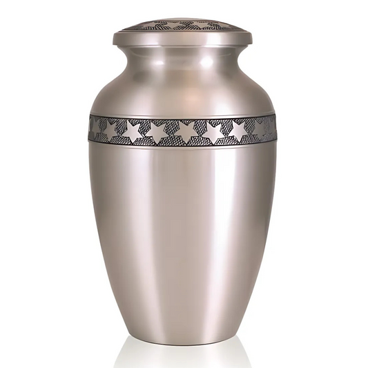Star Bright Pewter Brass Urn